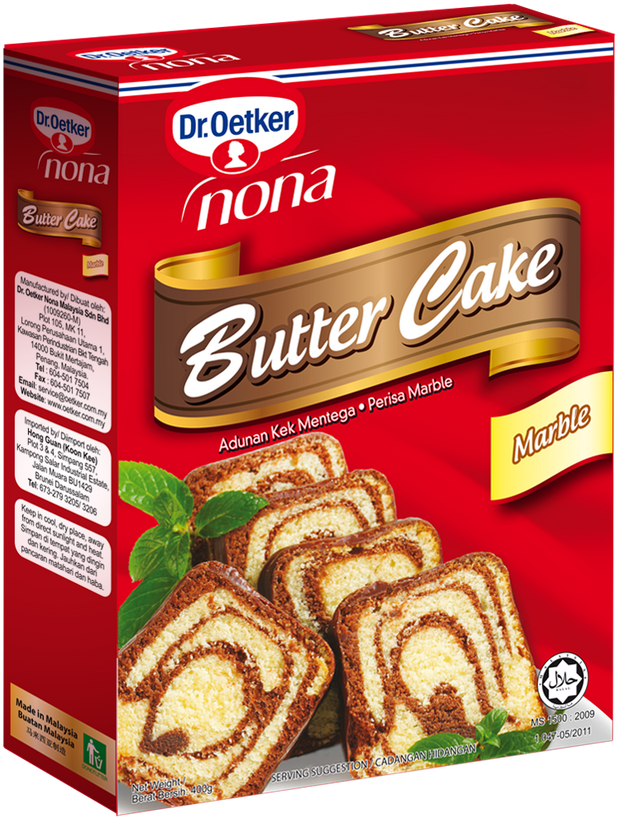 Butter Cake Marble - Dr Oetker Nona Brownies (636x831), Png Download