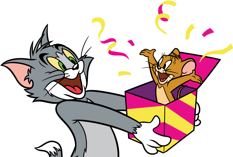 Tom N Jerry Confetti Cropped - Cartoon (938x622), Png Download
