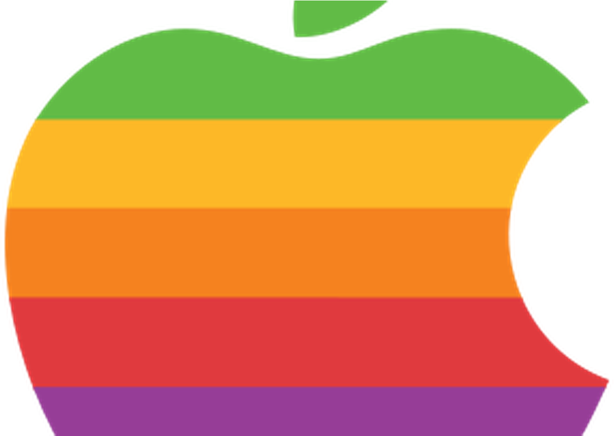 Apple Logo Rainbow Png (1280x868), Png Download