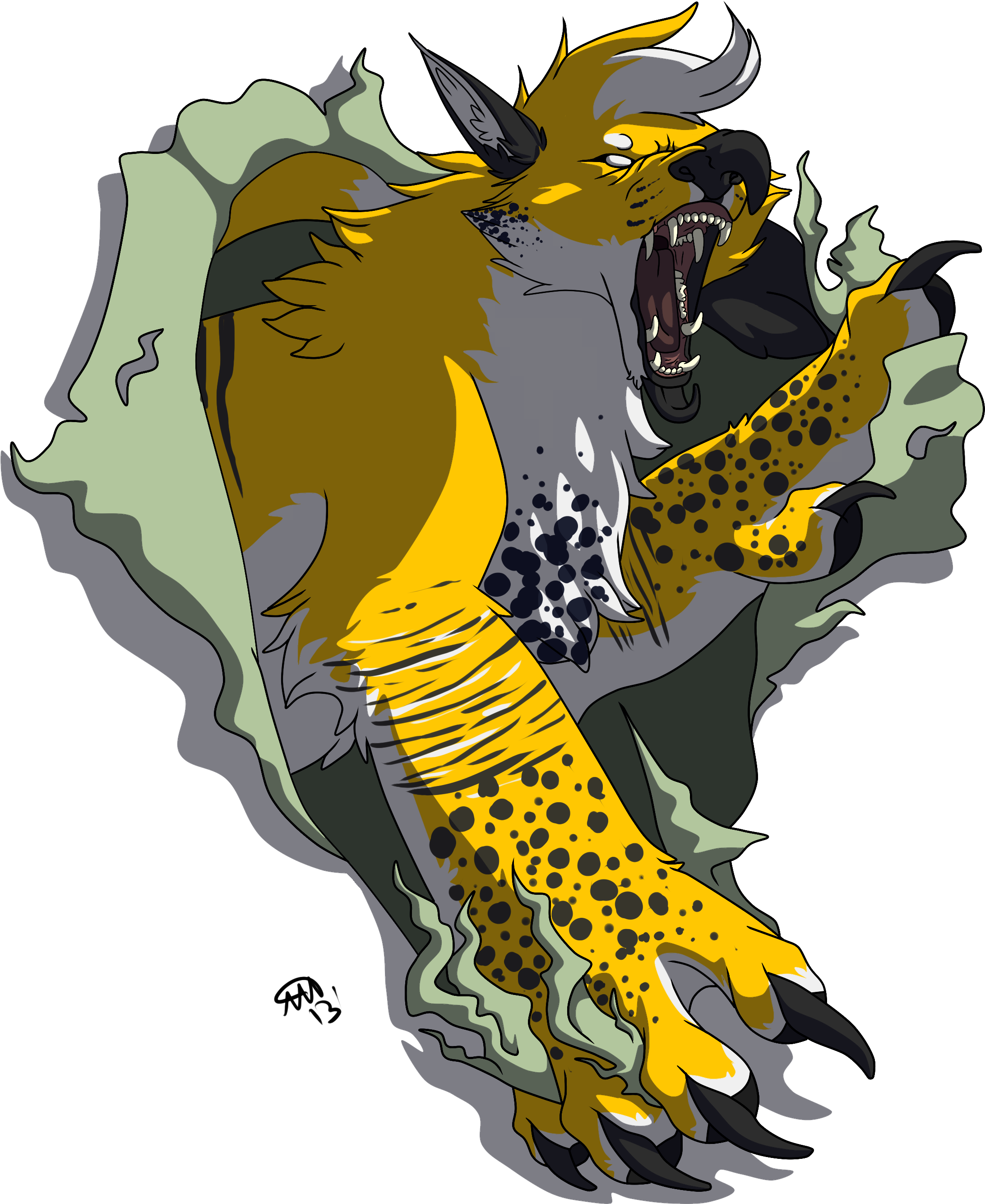 Rip And Tear - Illustration (2292x2771), Png Download