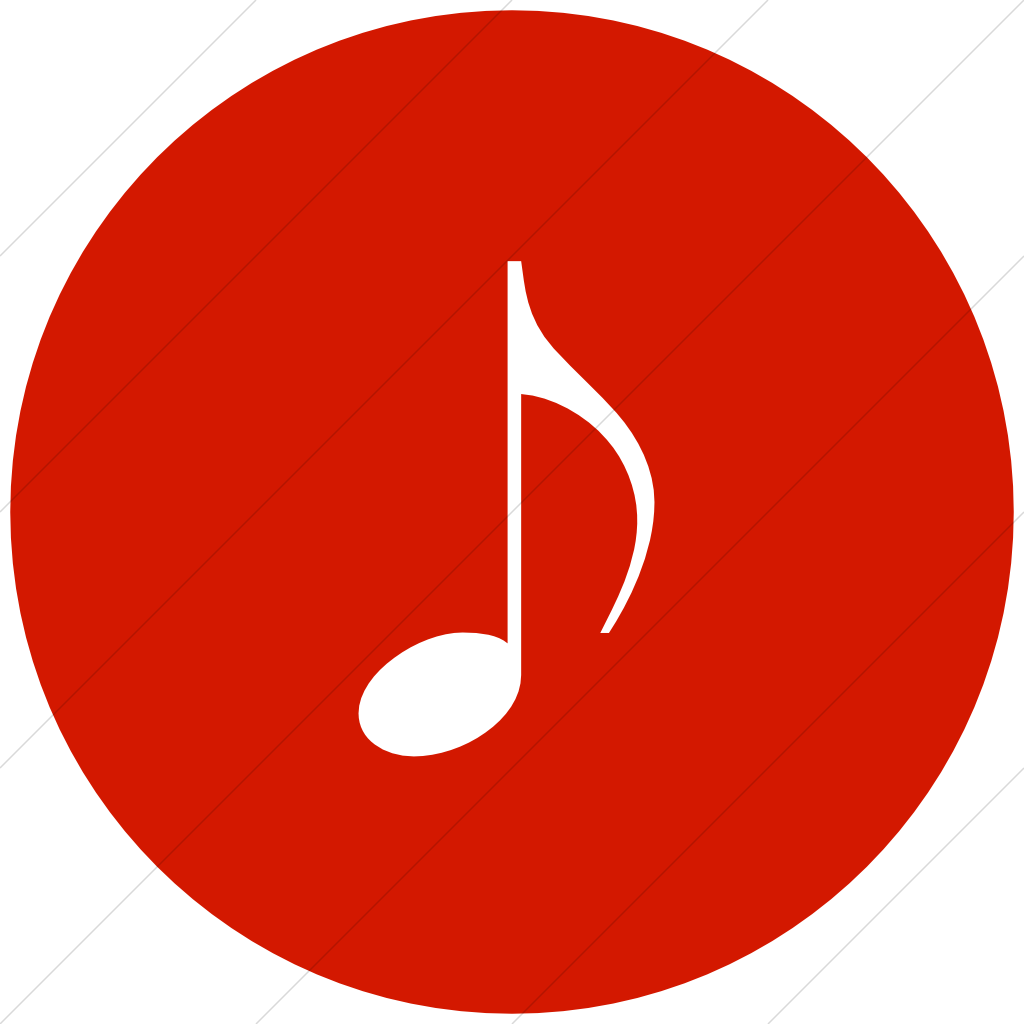 White Music Note Icon - Circle (1024x1024), Png Download