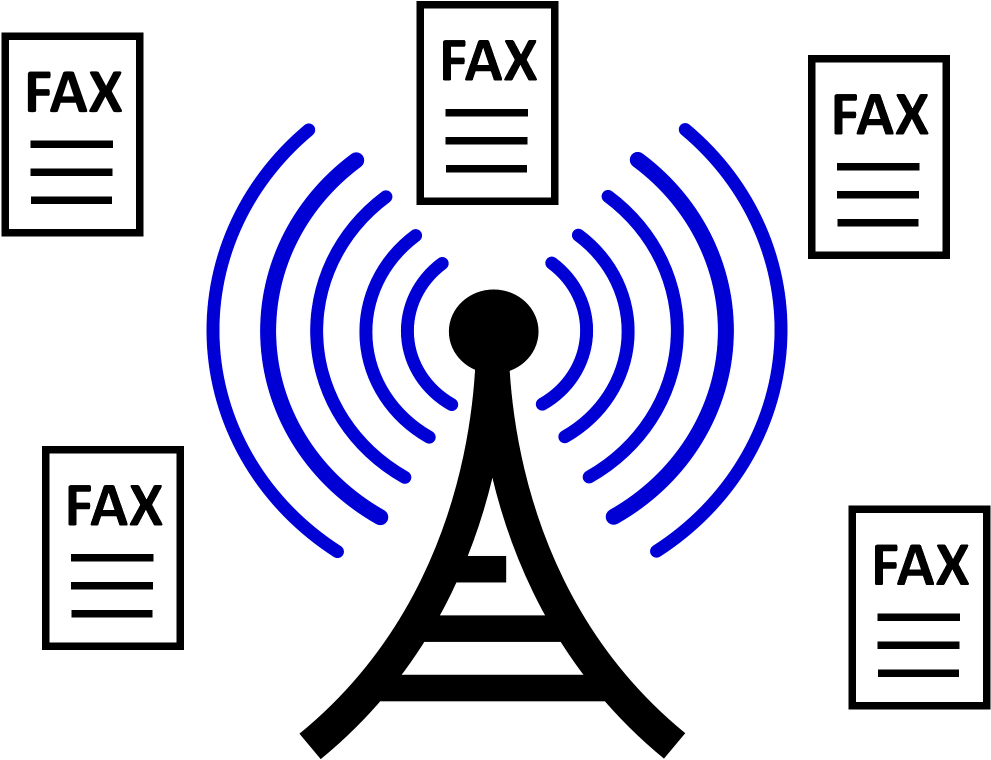 Fax Broadcasting - Radio Waves Png (1100x766), Png Download