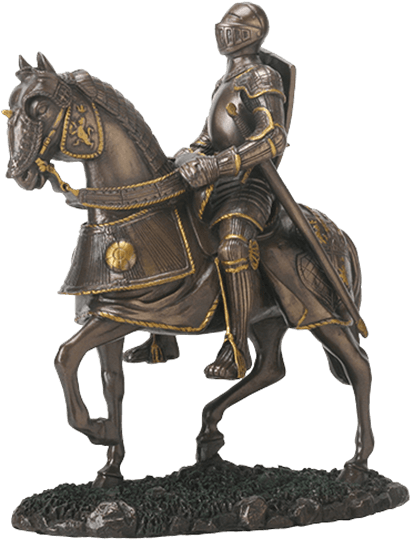 Noble Mounted Knight Statue Sc By Collectibles - Medieval Cavalry England (555x555), Png Download