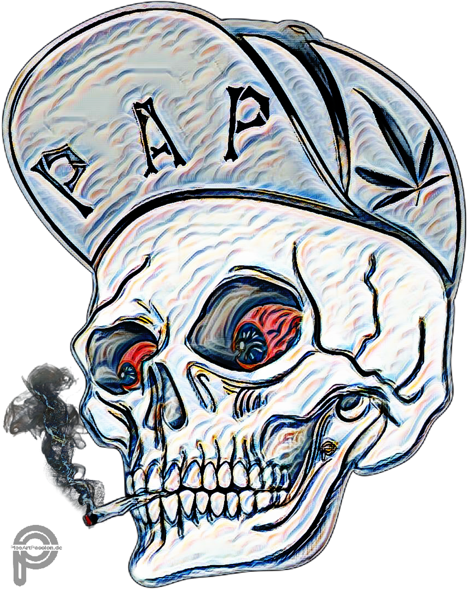 Skeletonface Sticker - Skull (1024x1264), Png Download