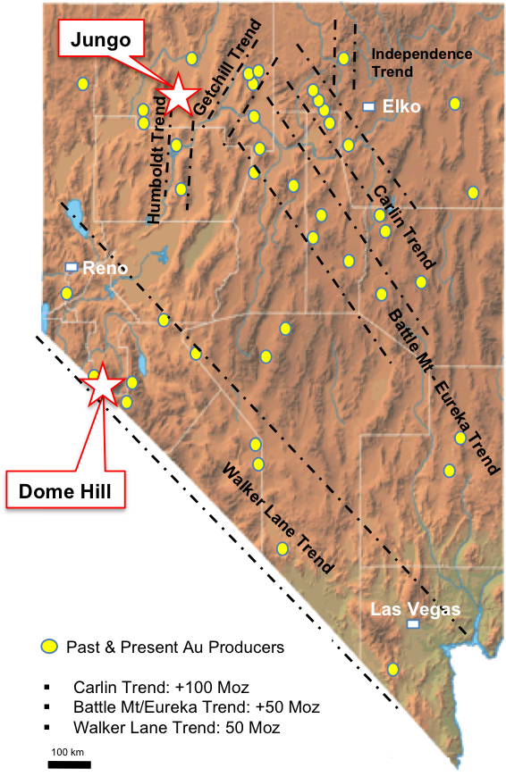 Property Occurs In The Jackson Mountains Terrane, A - Gold Trends Of Nevada (594x892), Png Download