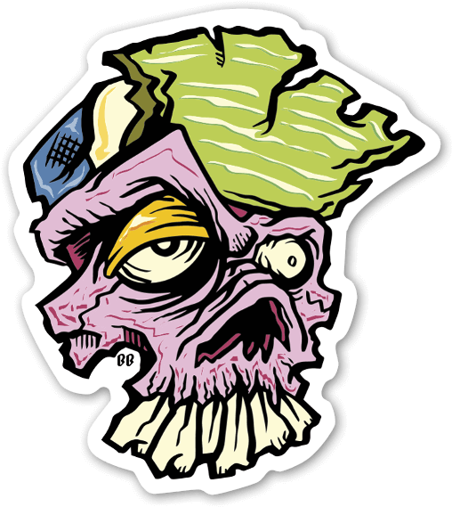 Cartoon Sticker Skull Png (536x600), Png Download