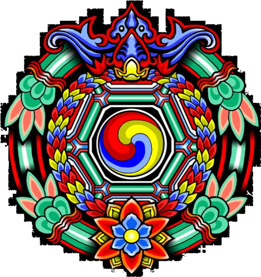 Rose And Lace Tattoos - Korean Traditional Drum Tattoo (543x569), Png Download