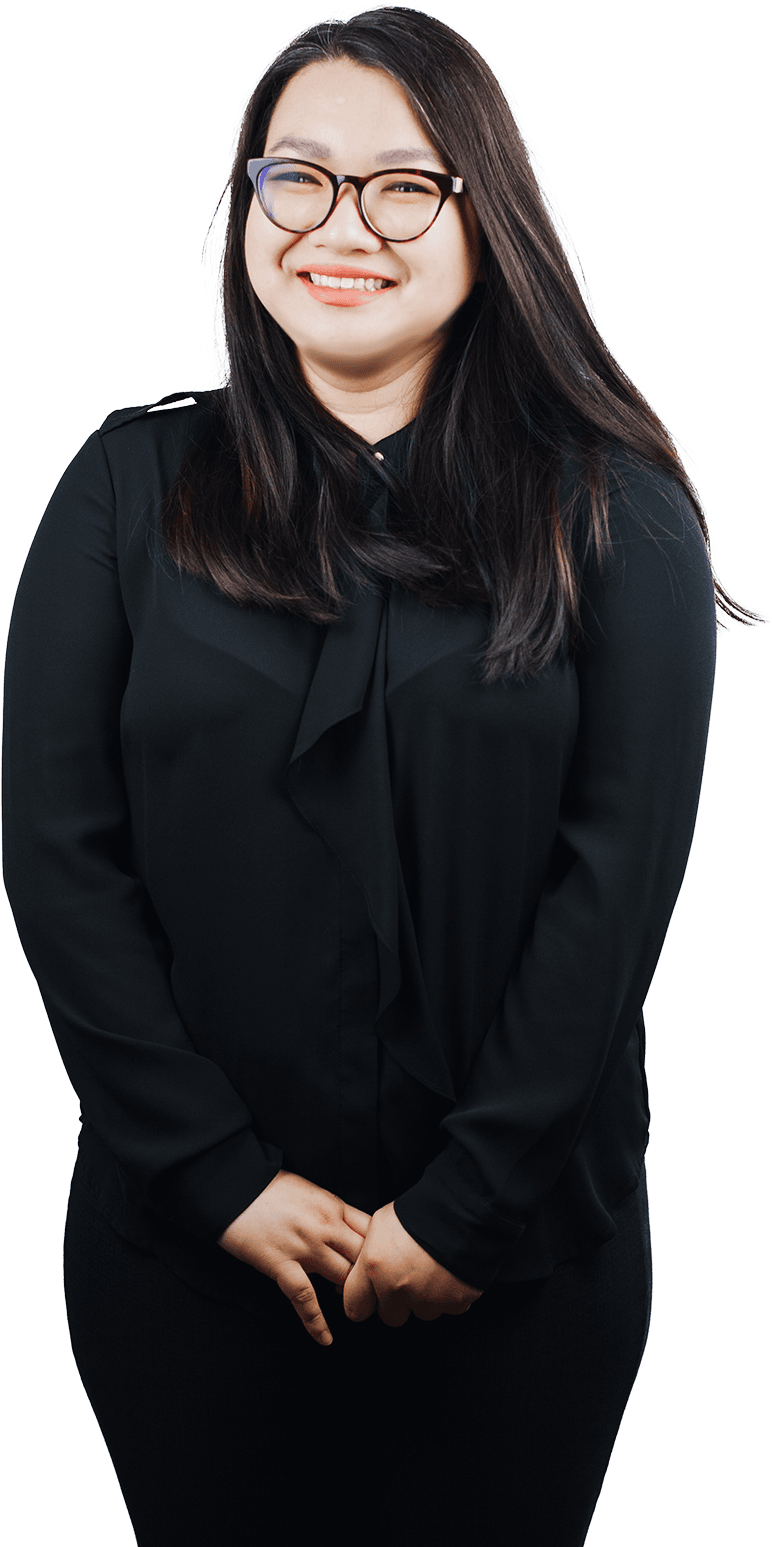 A Smiling Fair-skin Asian Girl In Her 20's With Medium - Girl (773x1966), Png Download