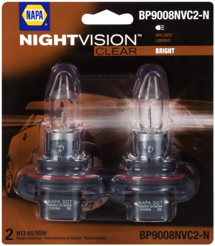 Nightvision Clear 2pk Headlight Bulb - Napa Night Vision Headlights (800x504), Png Download