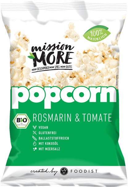 Popcorn Rosmarin & Tomate - Kettle Corn (617x622), Png Download