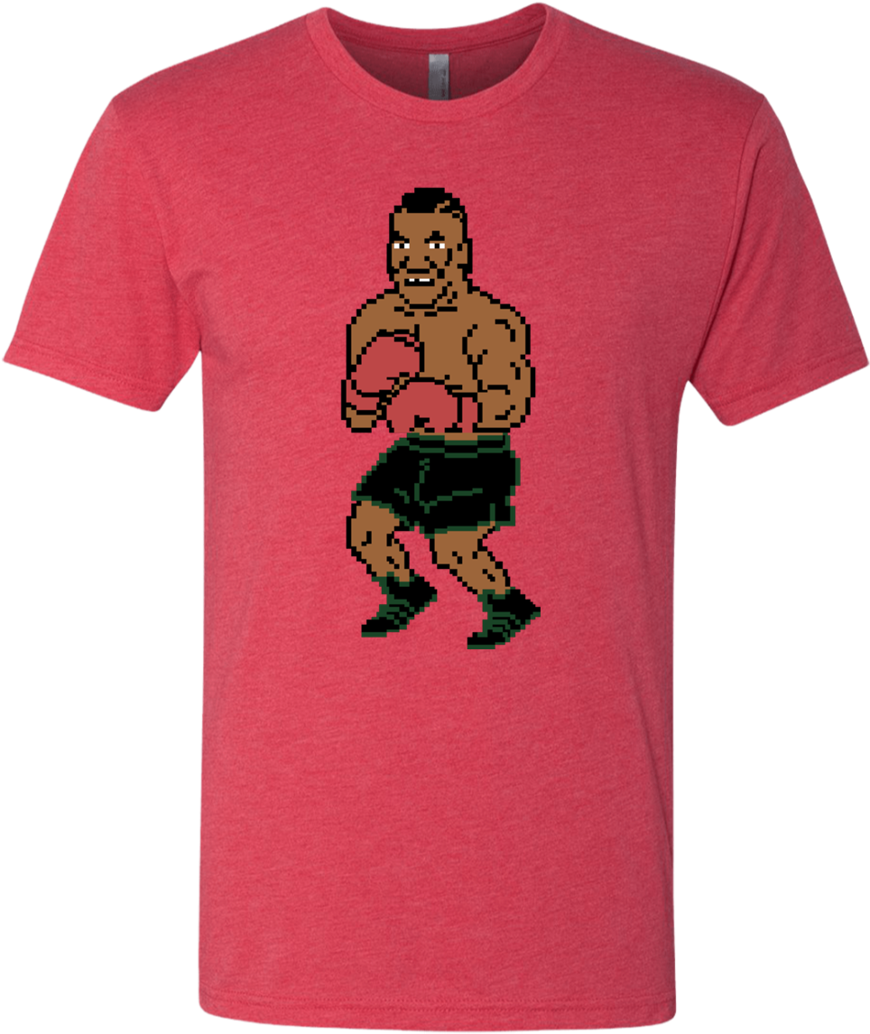 Retro Iron Mike Tyson Punchout 80s Inspired Men's Triblend - T-shirt (1155x1155), Png Download