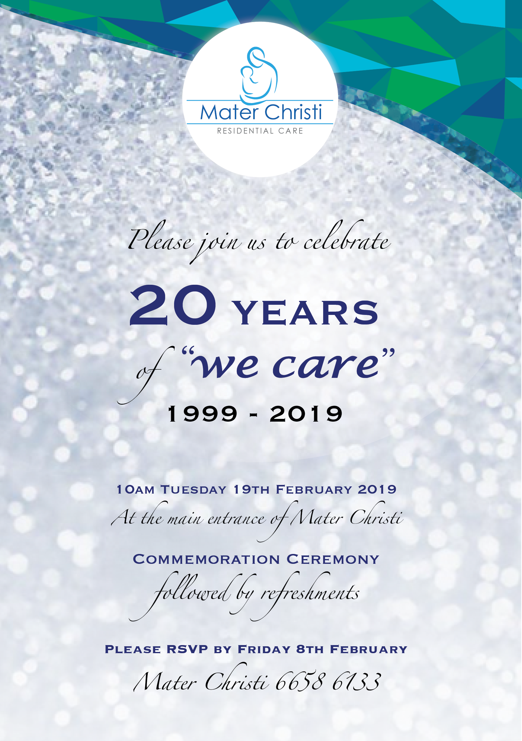 Mater Christi 20 Year Anniversary (1748x2480), Png Download