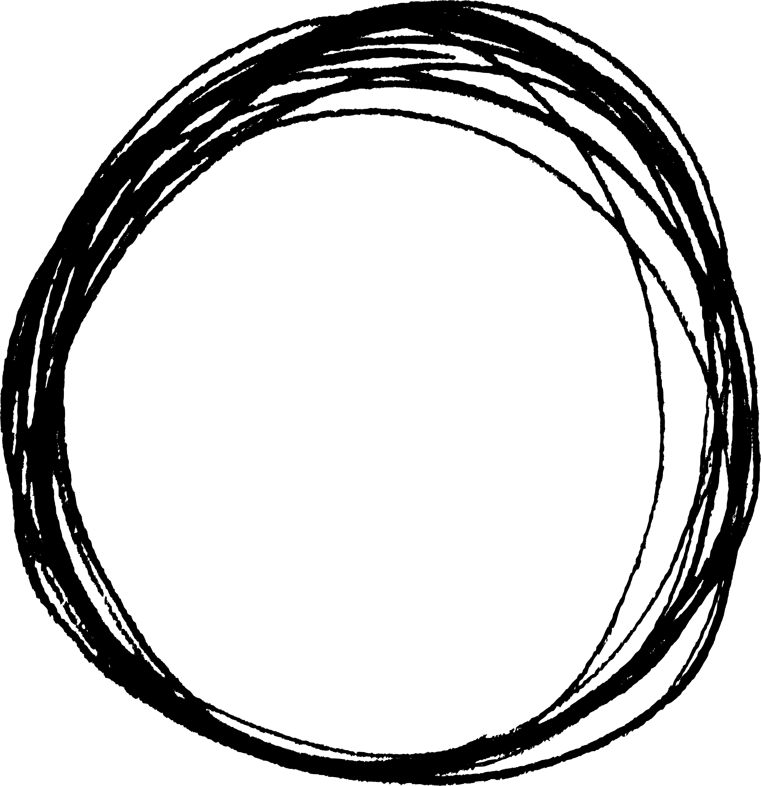 10 Scribble Circle Png Transparent - Circle (2420x2500), Png Download