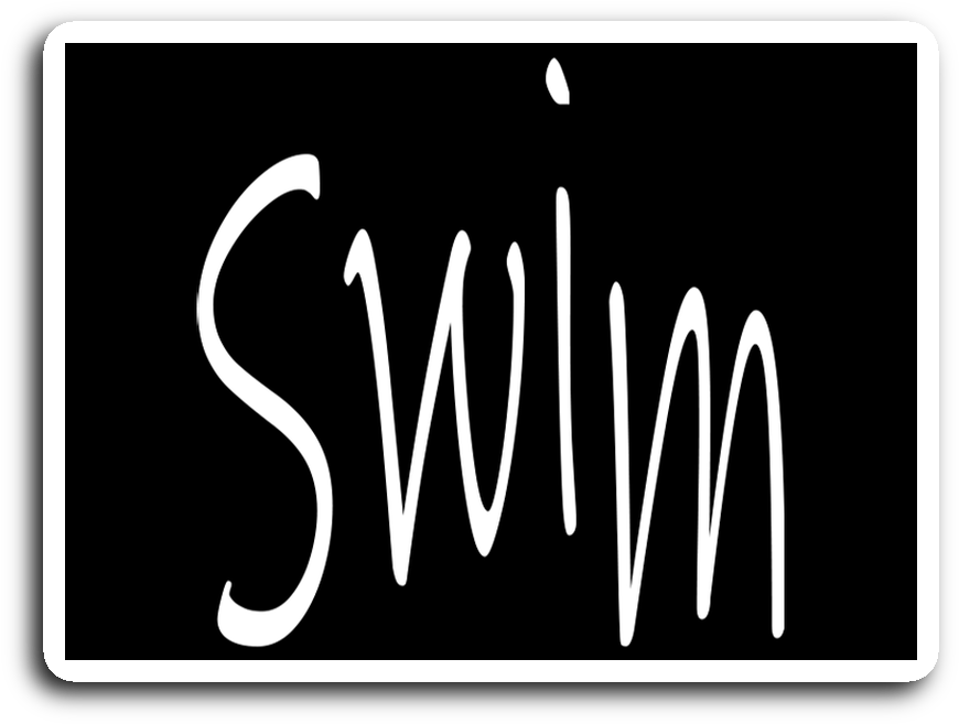 Swim Scribble Sticker - Calligraphy (1064x1064), Png Download