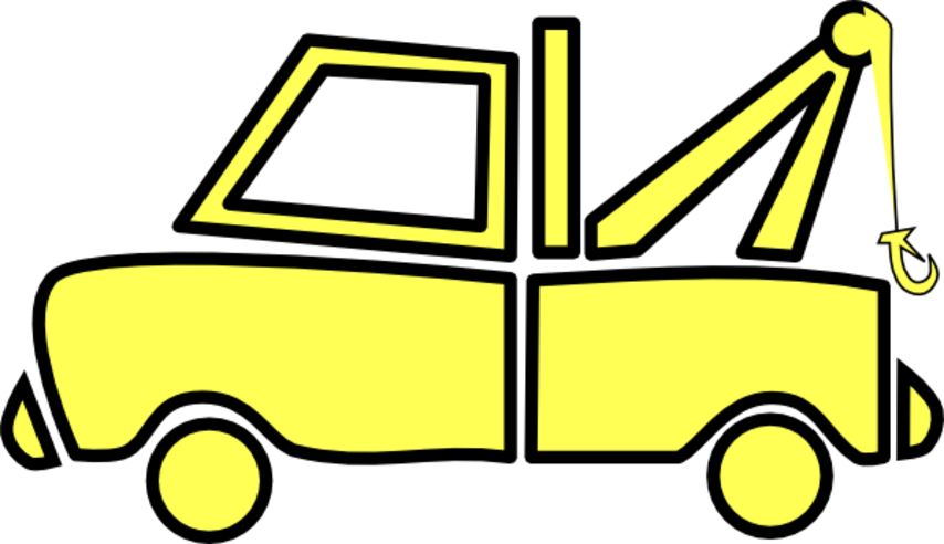 Svg Black And White Library Home Fort Worth Private - Yellow Tow Truck (854x492), Png Download