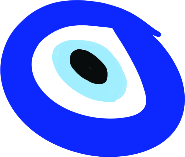 Scribble Of A Nazar To Ward Off The Evil Eye - Circle (612x519), Png Download