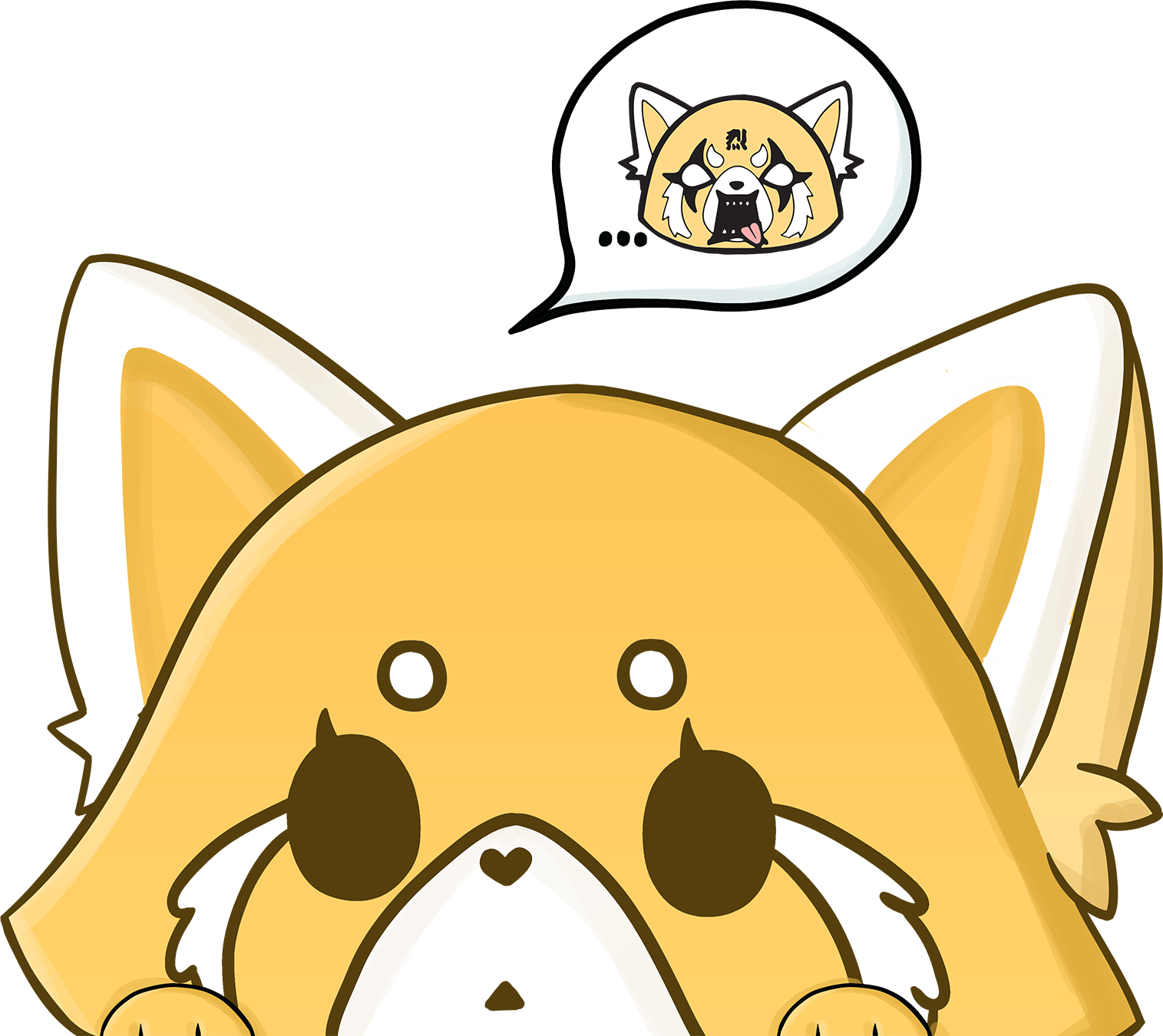 Red Panda Peeking Decal - Cartoon (1515x1350), Png Download