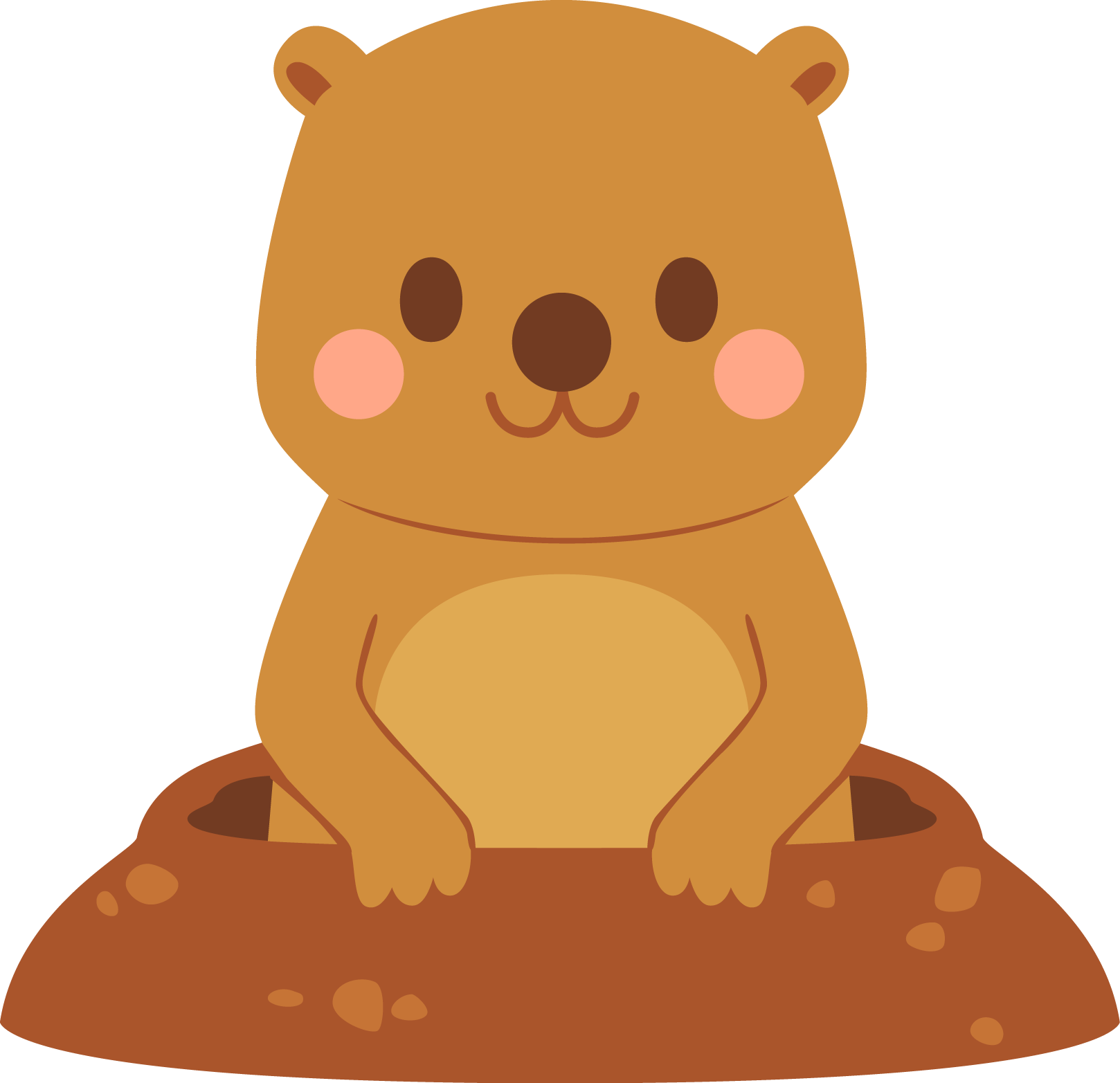 Lrc Groundhogdayfreebie Peekingout Color - Groundhog Day (1618x1565), Png Download