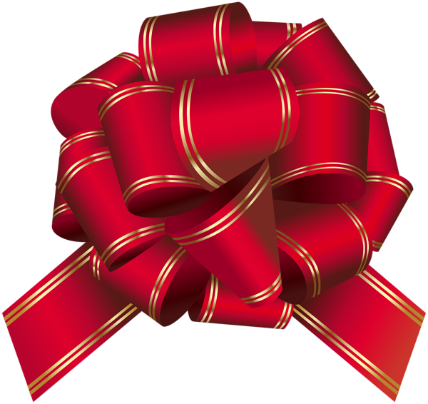 Red Bow Deco Transparent Clip Art Image High Quality - Vector (600x566), Png Download
