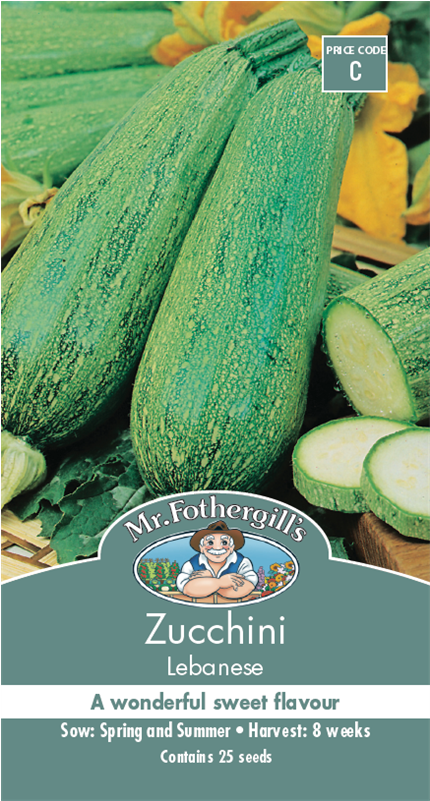 Mr Fothergill's Zucchini Lebanese Seeds - Lebanese Zucchini (800x800), Png Download