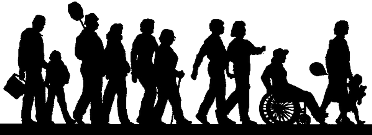 Download Walk Png High Quality Image - Family Walking Silhouette Png