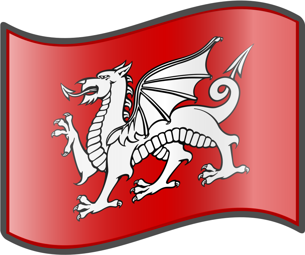 Nuvola White Dragon Of England Flag - Flag Of Wales (1024x1024), Png Download