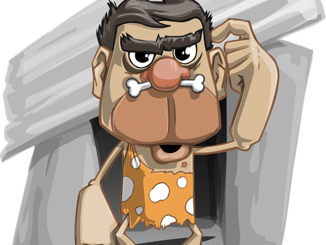 Real World Clipart Animation Png - Cartoon Caveman Transparent (640x480), Png Download