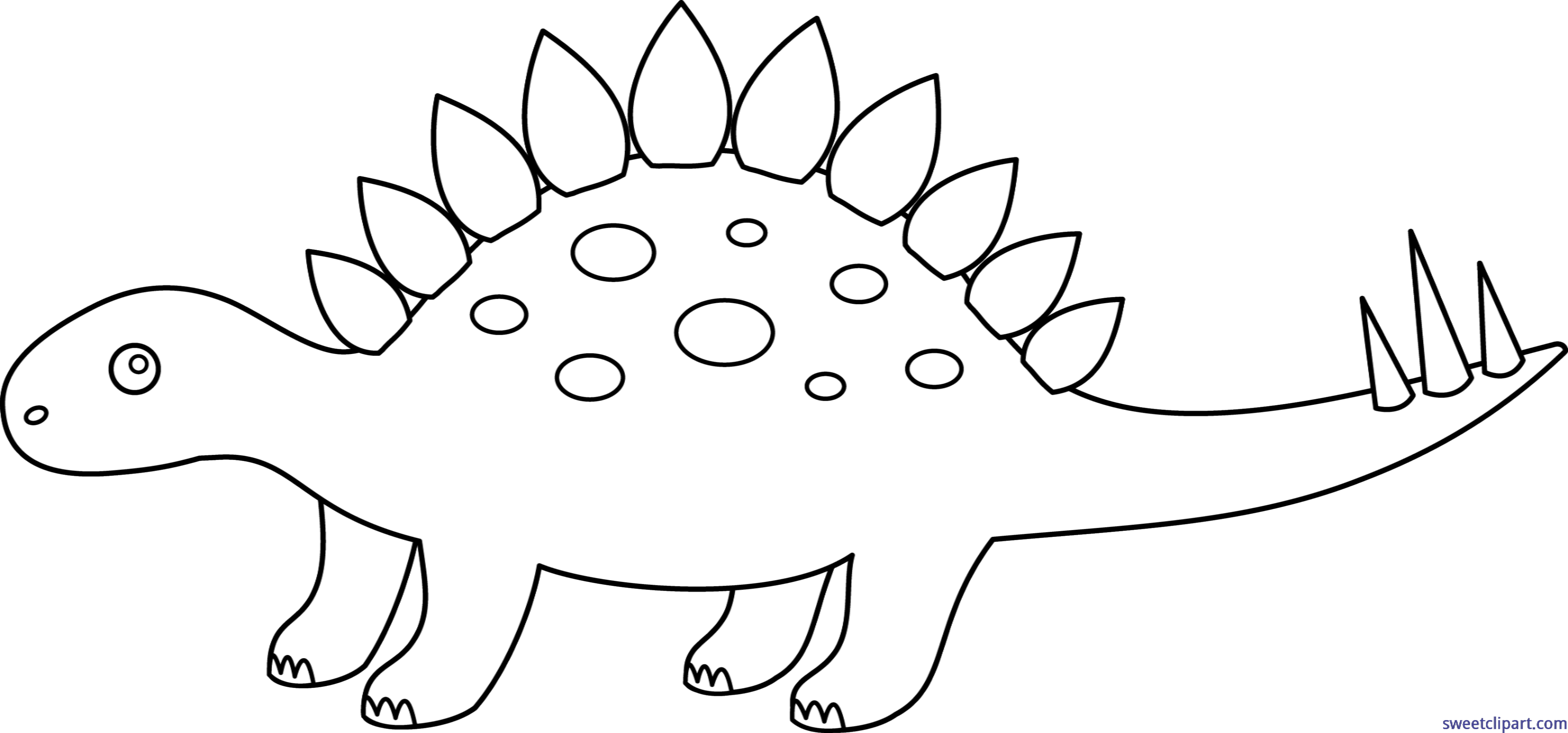 Stegosaurus Clipart Easy - Sunflower Monogram Svg (8881x4154), Png Download