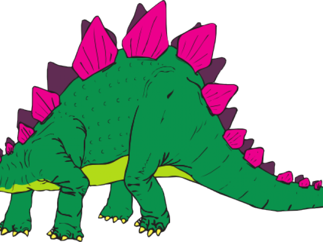 Stegosaurus Clipart Pink - Stegosaurus Dinosaur Clipart (640x480), Png Download