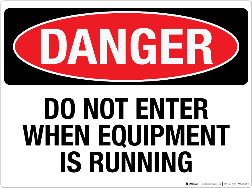 Do Not Enter When Equipment Is Running - Danger High Noise Levels (900x684), Png Download
