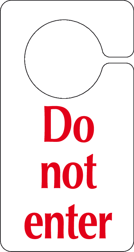 Do Not Enter Door Sign - Room Cleaning In Progress (427x803), Png Download