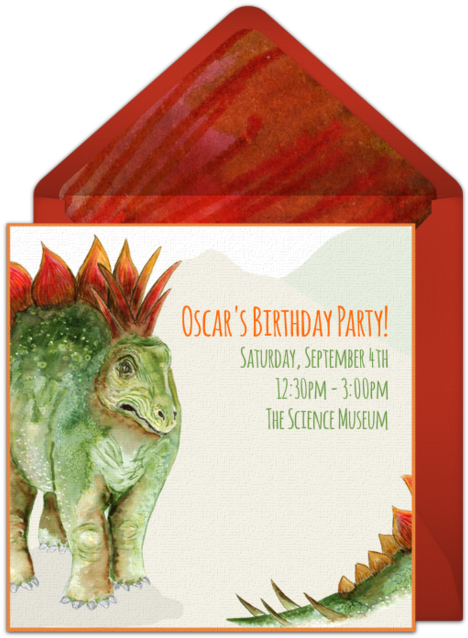 One Of Our Favorite Free Birthday Party Invitations, - Dinosaur (650x650), Png Download