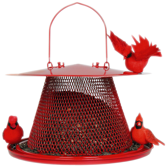 No/no Cardinal Red Bird Feeder, Metal, - Cardinal Bird Feeder (600x600), Png Download