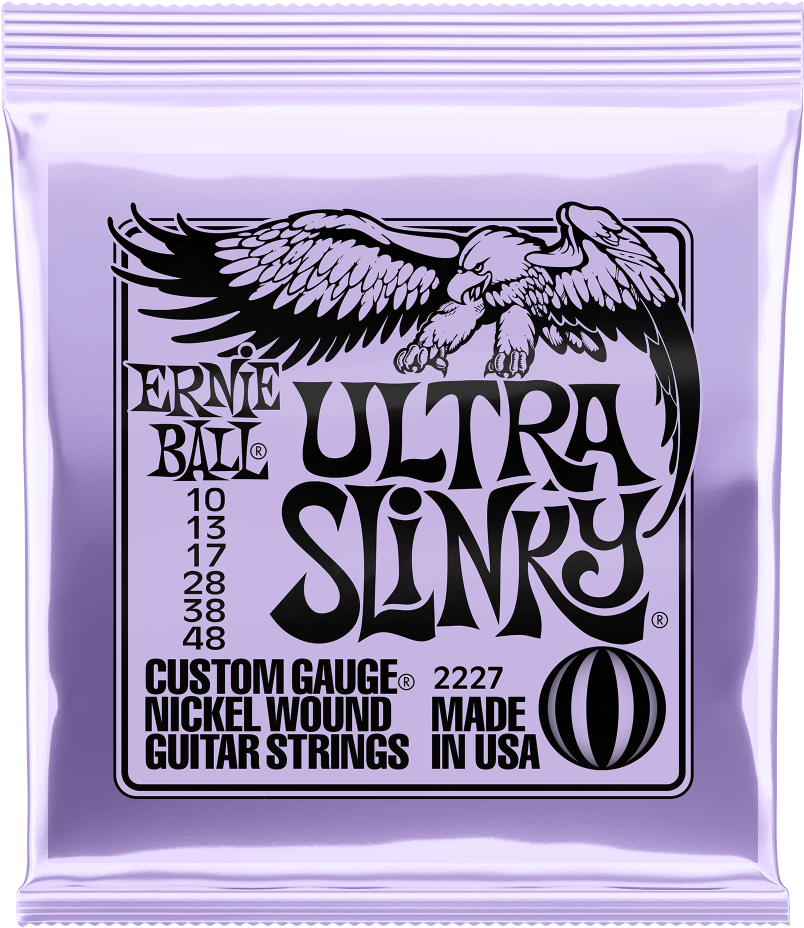 Ultra Slinky Nickel Wound Electric Guitar Strings - Ernie Ball Strings (1000x1000), Png Download