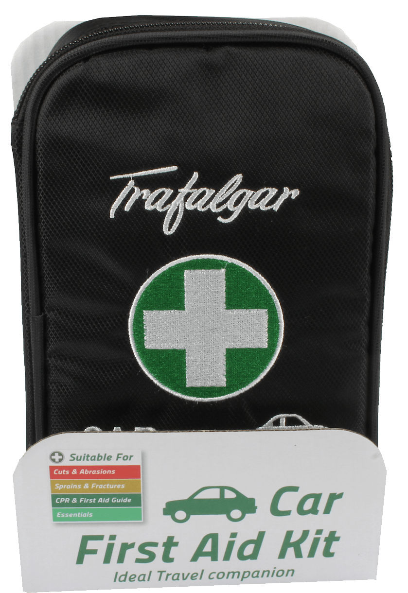 Trafalgar Car First Aid Kit Black - Label (1196x1503), Png Download