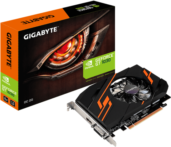 Gigabyte Gv N1030oc 2gi Nvidia Geforce Gt 1030 Oc 2g - Gt 1030 2gb Gddr5 Gigabyte (640x640), Png Download