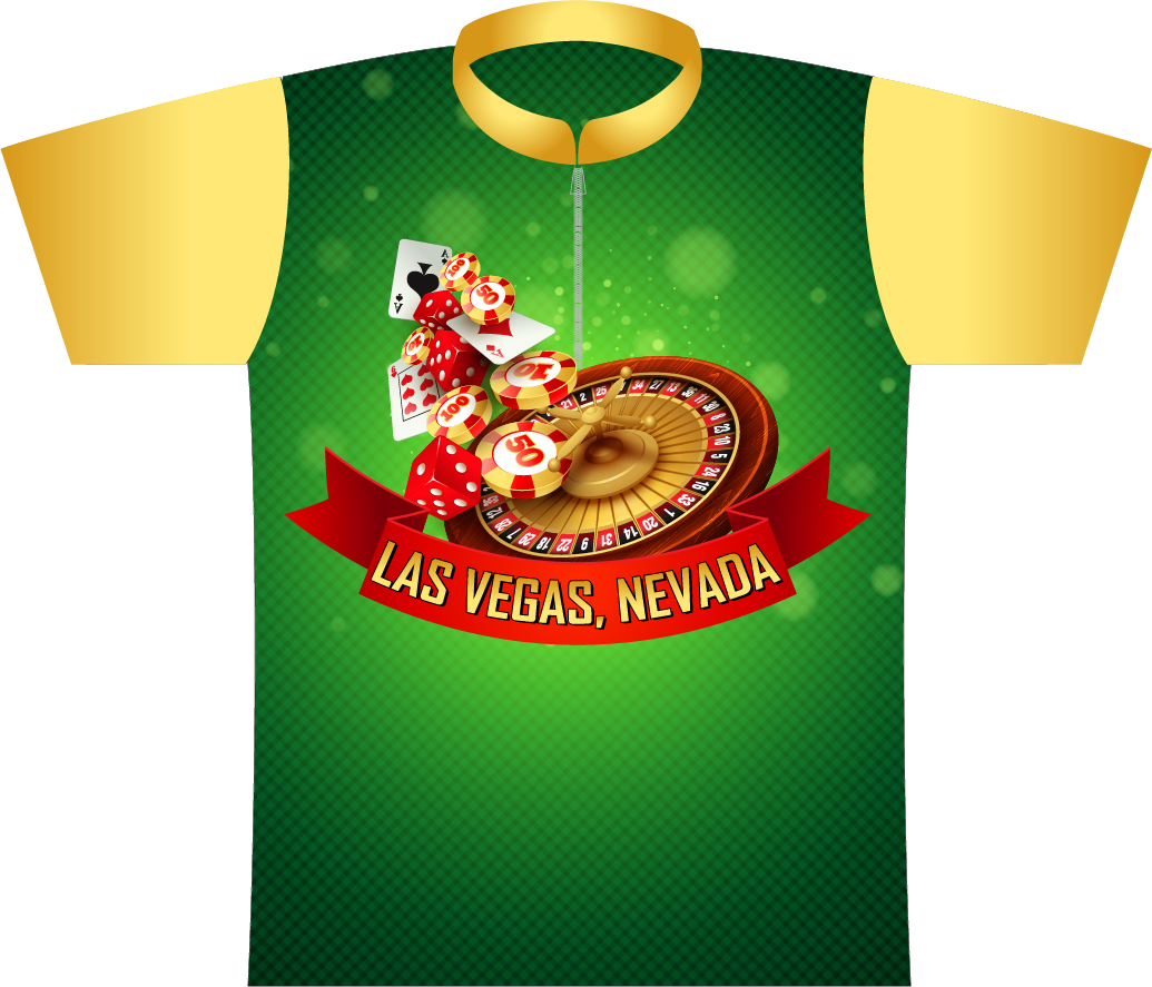 Las Vegas Roulette Gold Dye Sublimated Jersey - Illustration (1035x887), Png Download