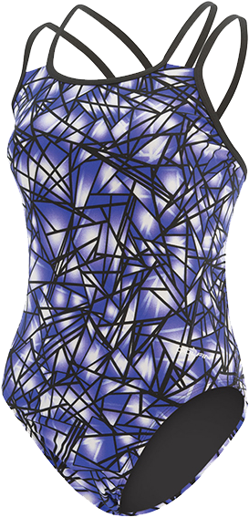 Dolfin Women's Fracture Polyester One Piece Swimsuit - Pattern (600x600), Png Download