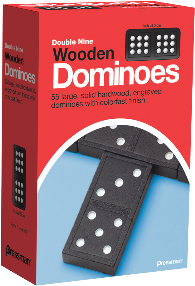 Double Nine Dominoes - Pressman Dominoes (700x995), Png Download