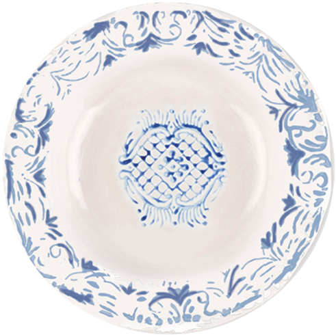 "tribal" Soup Plate - Blue And White Porcelain (800x800), Png Download