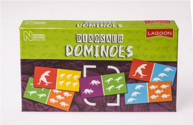 Nhm Dinosaur Dominoes - Art Paper (650x650), Png Download