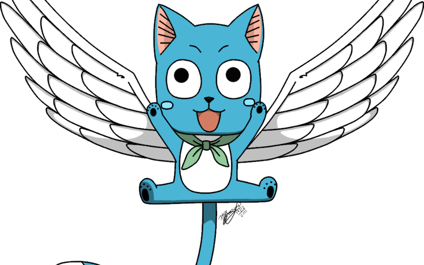 Happy The Cat From Fairy Tale Happy Fairy Tail By - Png Fairy Tail Happy (1368x855), Png Download
