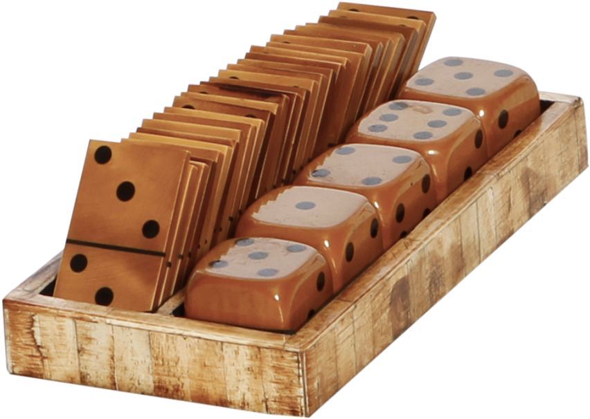 Bone Domino And Dice Tray - Plywood (800x800), Png Download