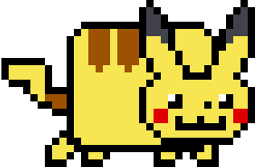 Pikachu Sticker - Nyan Cat Pikachu (1024x637), Png Download