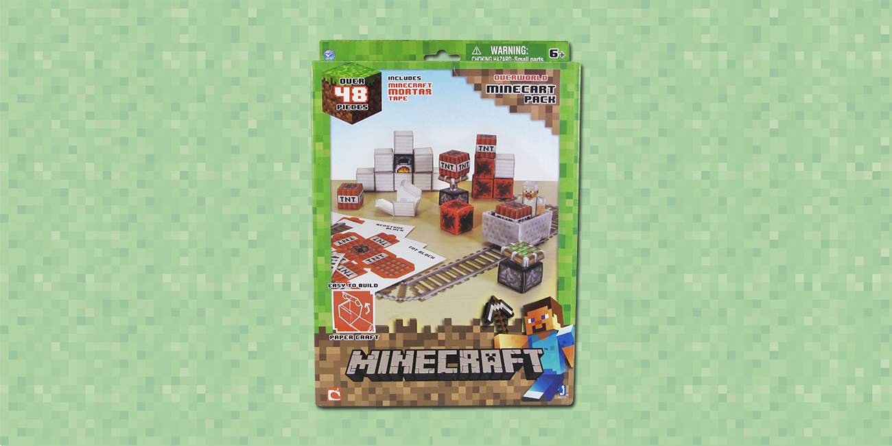 Minecraft Minecart Pack - Поделка Из 3d Ручки Майнкрафт (1300x650), Png Download
