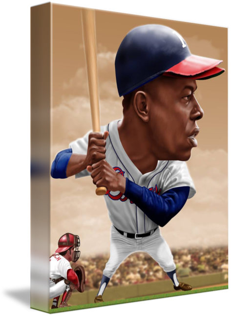 Share On Tumblr - Hank Aaron (473x650), Png Download