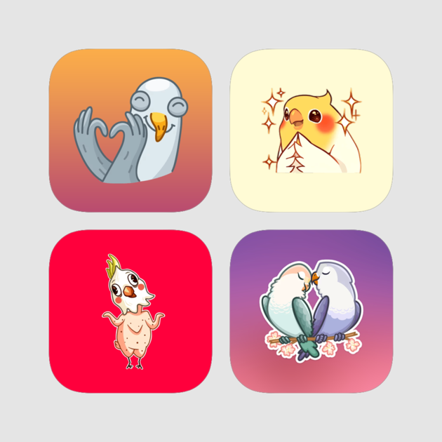 Birds Lover Stickers Pack 12 - Cartoon (630x630), Png Download