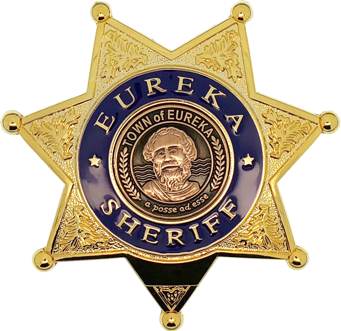 Eureka Town Sheriff Star Badge - Badge (1109x1078), Png Download