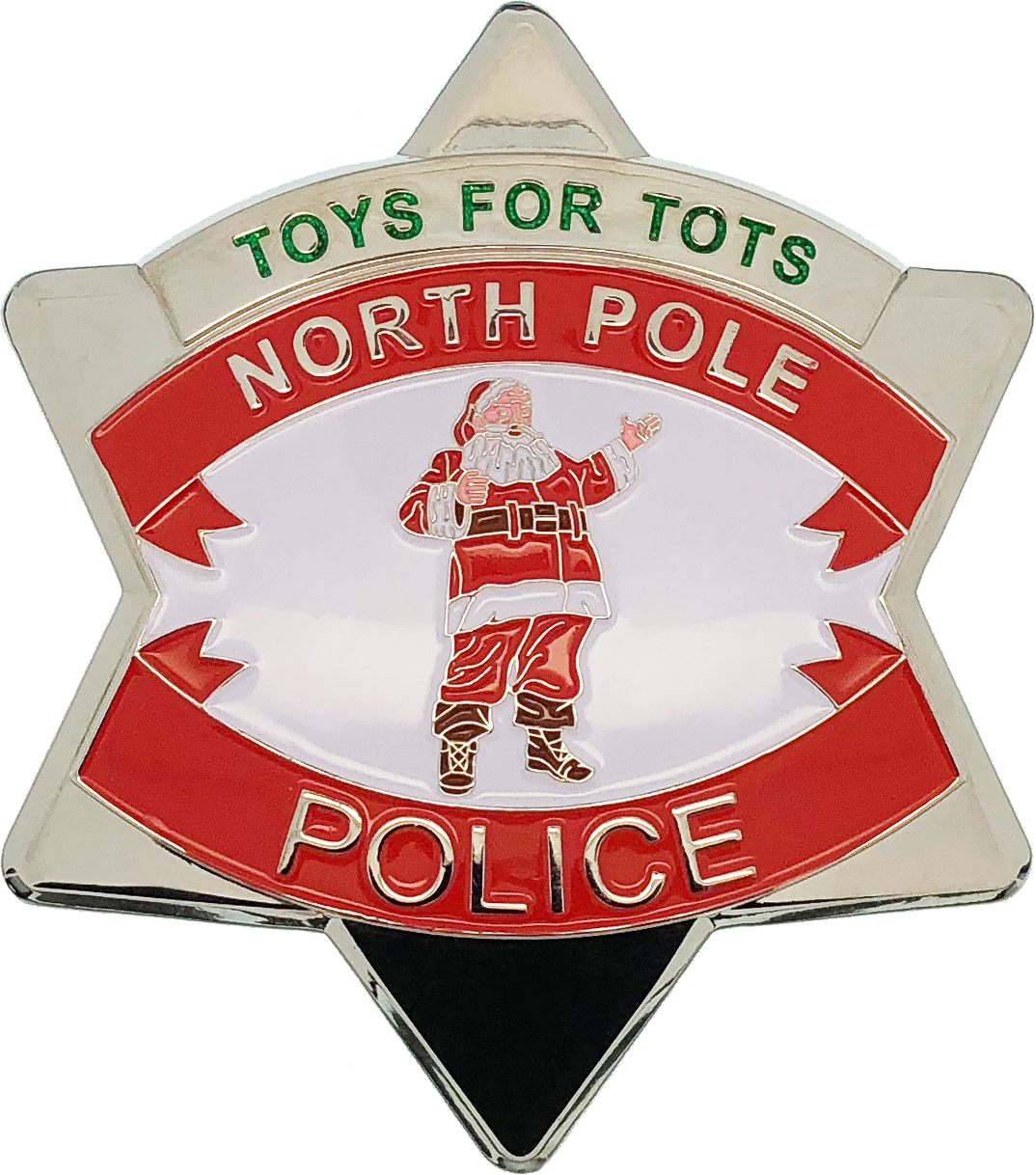 Cook County Sheriff Star - Christmas Police Badge (1074x1218), Png Download