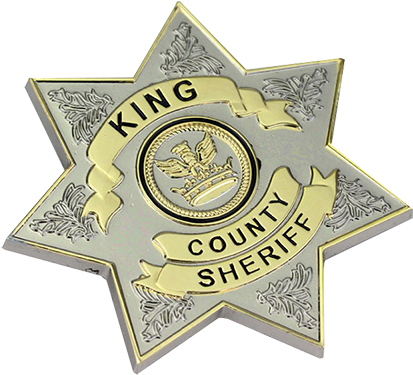 Metal Badge Star Shaped King Country Sheriff Metal - Label (800x600), Png Download